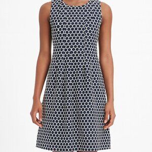 EUC Women’s Polka Dot Midi Dress Size XL Navy and White Sleeveless